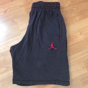 Air Jordan Mens Shorts Bred Black Red